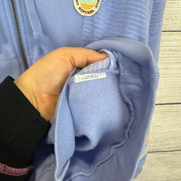 Rip Curl Women's Periwinkle Zip Up Hooded Soft Jacket Size Small - Picture 7 of 9